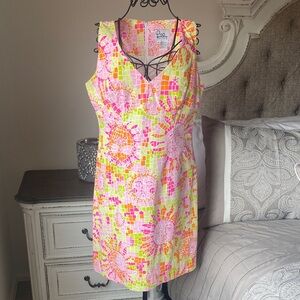 Vintage Lilly Pulitzer Vibrant Mosaic Mini Shift Dress